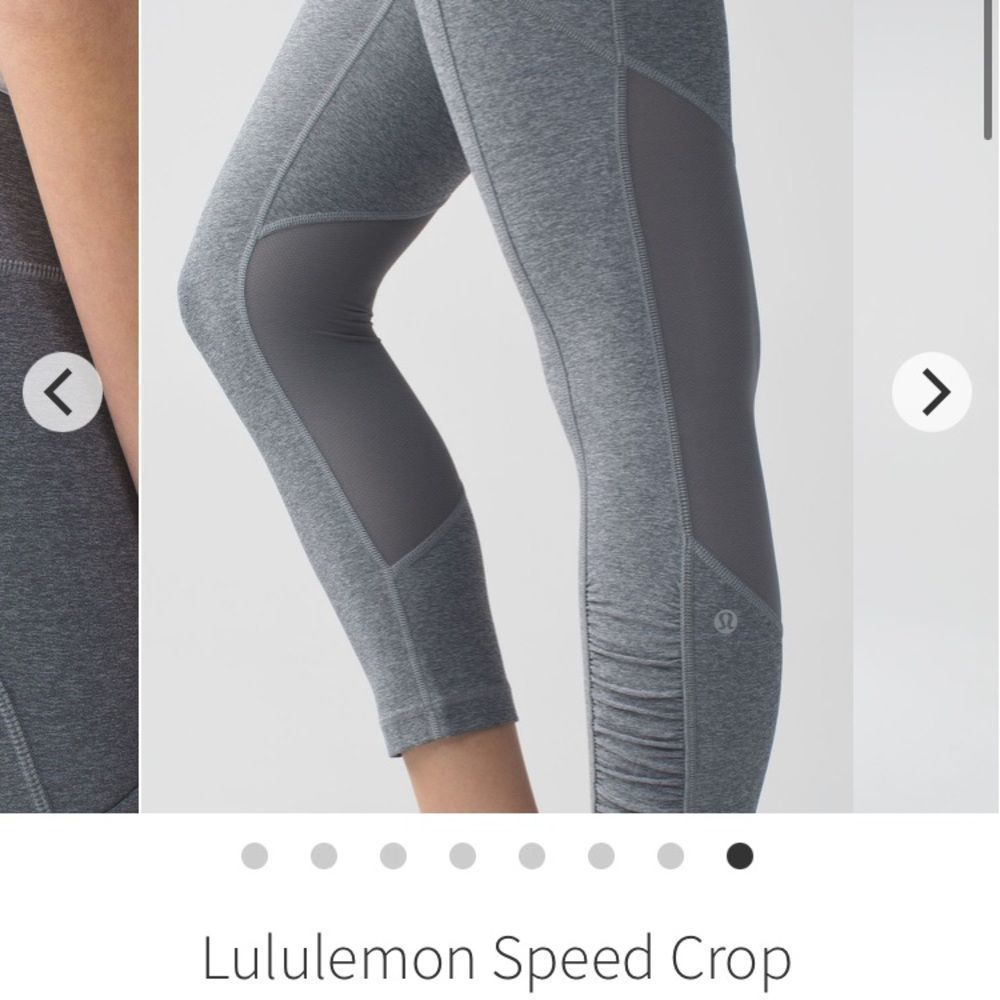 Lululemon Speed Crop Heathered Slate size 6 - Picture 9 of 16